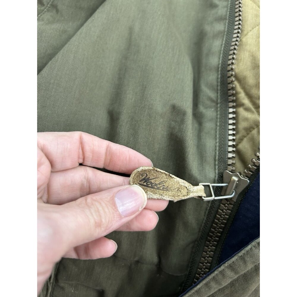 Vintage Woolrich Men's Bomber Chore  Coat Size Large Olive Green - Picture 10 of 14